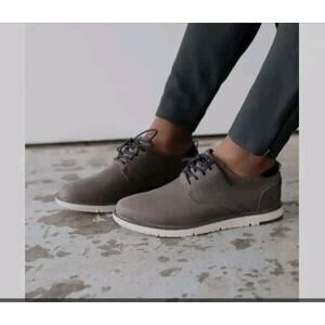 TOMS Men's‎ Navi Water Resistant Smoke Grey Leather Oxford Dress Shoe sz 7